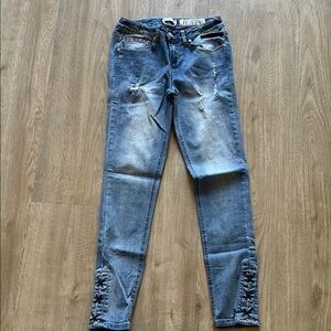 Stylish Blue Distress Girl’s Jeans